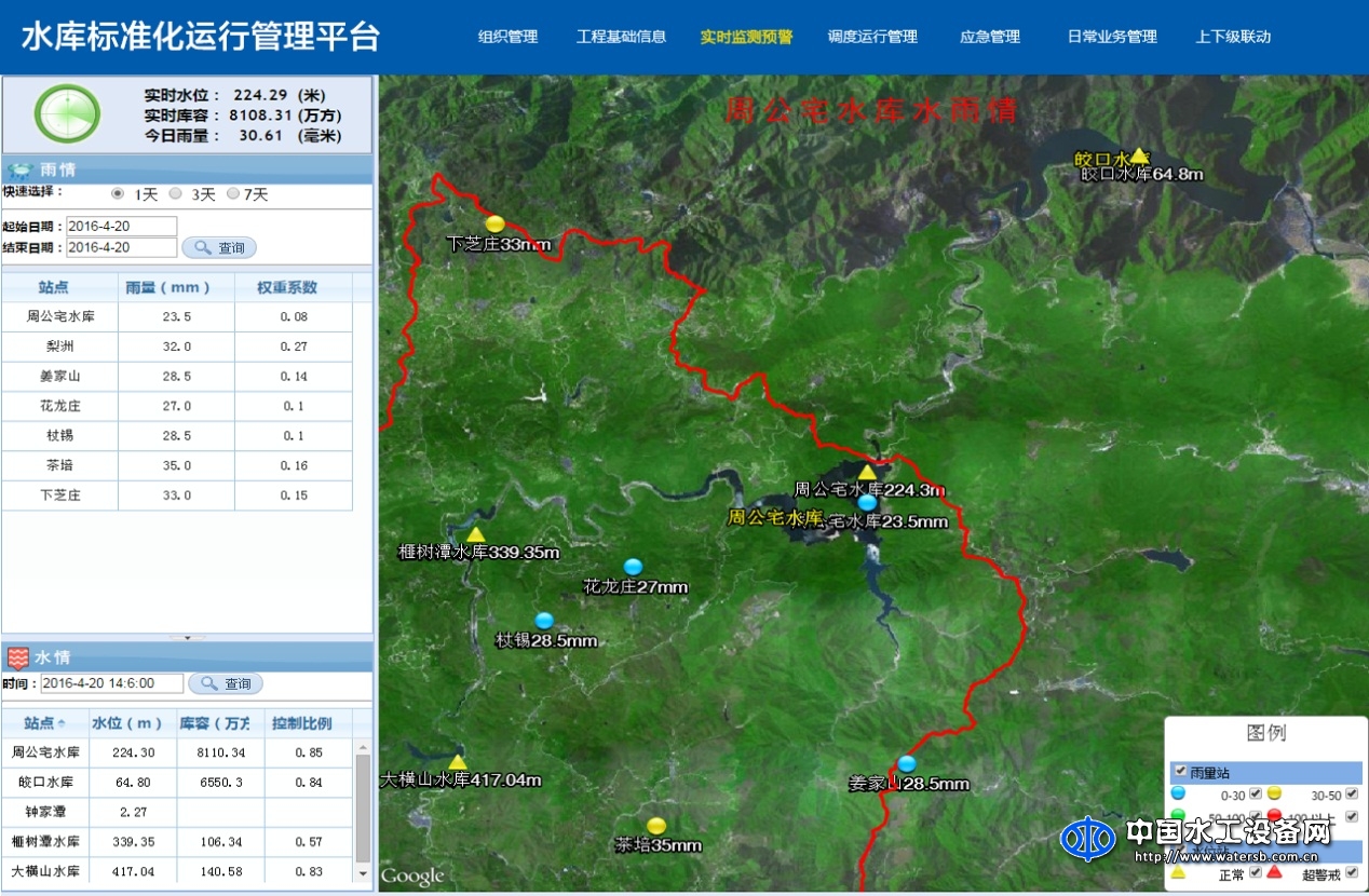 水库标准化（现代化）综合运行管理平台